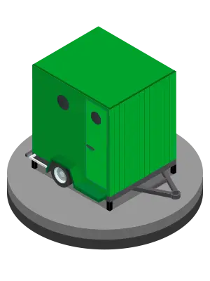 Roulotte chantier WC 3 personnes